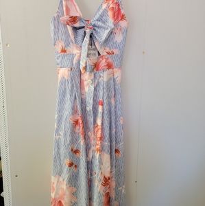 Spaghetti strap midi dress.